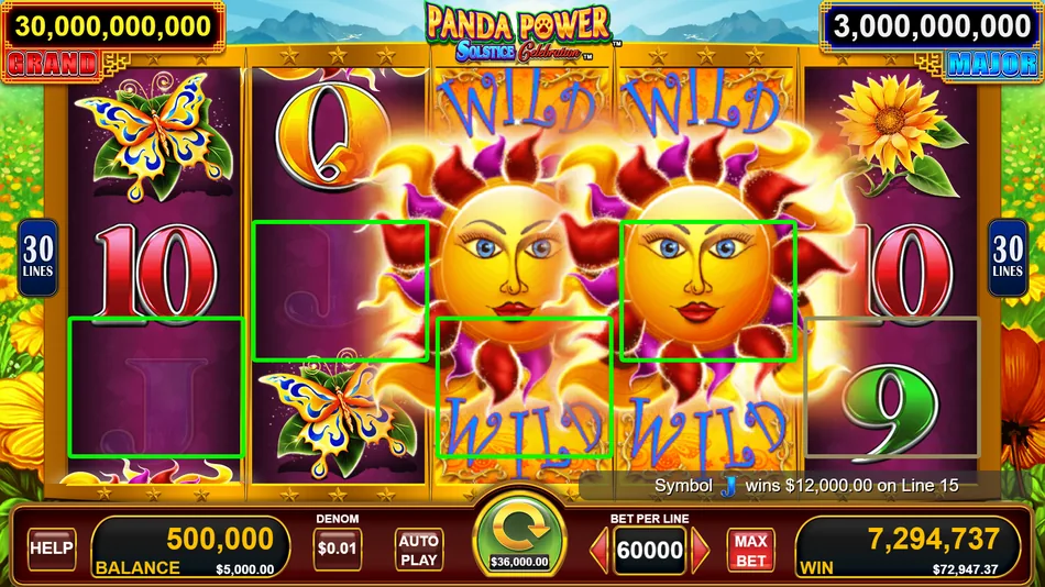 Free Game Feature counter with Wild symbol nudged to fill the reel