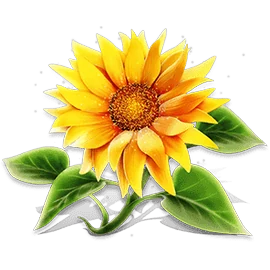 Sunflower symbol on the paytable